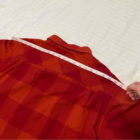 Brixton Bowery Long Sleeve Plaid Flannel Shirt Crimson/Aurora Red size XXLarge - Picture 15 of 16